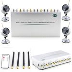 Комплект из 4-х каналаного беспроводного видеоприемника для камер на 2.4GHz с поддержкой аудио и видео, фото 1