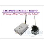 Набор беспроводная наружная влагозащитная радио видео камера с 12 IR светодиодами 1.2 Ghz + приёмник видеосигнала, фото 1