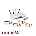 Четырёхканальный 2.4 Ghz 100 mW комплект беспроводной передачи видео сигнала на расстояние до 250 метров для преобразования проводных камер в беcпроводные ( мод. WRC816-4CH), фото 1