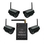 Новый 4-х камерный цифровой комплект беспроводного видеонаблюдения 540 TVL с дальностью до 500 метров с детектором движения и одновременной записью в REALTIME всех камер на SD карту памяти (модель KENVS B01kit x 4) НЕ ИМЕЕТ АНАЛОГОВ в УКРАИНЕ!!!, фото 1