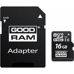 Карта памяти Goodram microSDHC 16GB UHS-I class 10 + adapter, фото 1