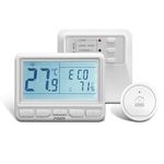 Беспроводной термостат с wifi терморегулятором для котла и теплого пола Poer PTC11, фото 1