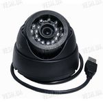 Автономная гибридная внутренняя купольная видеокамера со встроенным DVR видеорегистратором на micro SD картах памяти 640х480 и ИК подсветкой, фото 1