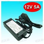 Импульсный блок питания в пластиковом корпусе для камер охранного видеонаблюдения 12V, 5A (модель БП-015-5), фото 1