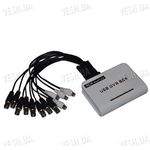 Профессиональный RealTime 8-ми канальный USB видеорегистратор с записью в CIF 200 к/c c 4-мя аудиовходами с поддержкой Windows 7 для компьютеров и ноутбуков (модель ES-U608), фото 1