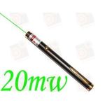 Зеленая лазерная указка 20мВт (Черный каучук + цвет золотого обрамление), фото 1