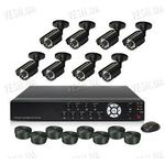 Готовый 8-ми камерный DIY комплект проводного видеонаблюдения для самостоятельной установки (8 уличных камер) (мод. KT7608AC KIT 5), фото 1