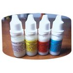 Невидимые чернила в обычном свете и видимые в УФ (ультрафиолетовые UV CMYK СНЧП) чернила для струйного принтера 4 цвета, фото 1