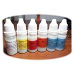 Невидимые чернила в обычном свете и видимые в УФ (ультрафиолетовые UV CMYK СНЧП) чернила для струйного принтера 6 цветов, фото 1