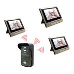 Беспроводный влагозащитный видеодомофон с 3-мя 7 дюймовыми экранами, записью фото/видео и дальностью передачи до 300 метров (мод. Kivos KDB700х3) РЕКОМЕНДУЕМ!!!, фото 1