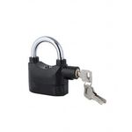 Уникальный металлический навесной замок со звуковой сиреной и сенсором на удар или попытку взлома - отличная вещь для защиты гаража или подсобных помещений, фото 1