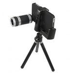 8 X кратный оптический объектив c углом обзора 15 градусов для iPhone 4, 4S + чехол + тренога в подарок, фото 1