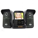 Беспроводный влагозащитный видеодомофон с 2-мя вызывными панелями, 3,5 дюймовым экранам, видео/фото записью на SD карту памяти до 4Gb, дальностью передачи до 300 метров (модель Kivos KDB300х2P) РЕКОМЕНДУЕМ!!!, фото 1