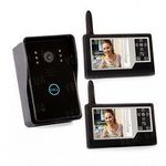 Беспроводный цифровой 3.5 дюймовый видеодомофон с 2-мя мониторами с двусторонней аудиосвязью с передачей видеосигнала на расстояние до 250 метров (модель P031815х2), фото 1