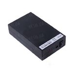 12V литий-полимерный перезаряжаемый аккумулятор 9800 mAh в чёрном пластиковом корпусе для питания охранных камер видеонаблюдения, фото 1