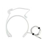 Горловая гарнитура (ларингофон) белая, наушник с прозрачной акустической трубкой для Iphone Samsung HTC LG MOTOROLA, фото 1