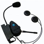 Комплект из 2-х радиогарнитур для мотоциклистов и велосипедистов на 433 Mhz для крепления на шлем с дальностью связи до 2-х километров (модель PT9086), фото 1