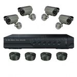 Супербюджетный 4-х камерный комплект наружного видеонаблюдения (4 уличных камеры), фото 1