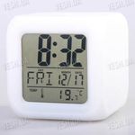 Настольные декоративные электронные часы с 7-ми цветной переливающейся подсветкой, фото 1