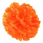 Декор бумажные Помпоны 20 см тыквенный 0010, фото 1