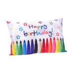 Наволочка для подушки 30*50 см happy birhday карандаши, 2й сорт, фото 1