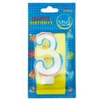 Свеча Цифра Радуга 3, фото 1