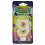 Свеча Цифра блестящая 9, фото 1