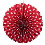 Веерный круг картон 40 см красный 0007, фото 1