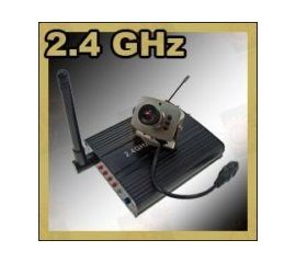 Набор беспроводная цифровая Wi-Fi МИНИ радио видеокамера 2.4 Ghz + приёмник видеосигнала с AV выходом, фото 1