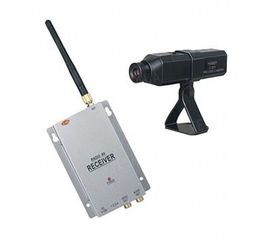 Комплект из беспроводной автономной камеры c аккумулятором С-201 на 2.4 Ghz + приёмник видеосигнала (на выбор), дальностью до 250 метров (модель CRP-201 kit), фото 1