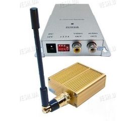 4-х канальный 1.5 W комплект беспроводной передачи видео на частоте 1.2 Ghz на расстояние до 1200 метров (ТХ 1500 А), фото 1