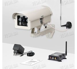 Комплект видеокамера и приемник видеосигнала дальностью до 2-х километров KW-KIT28 (с шифрованием сигнала), фото 1