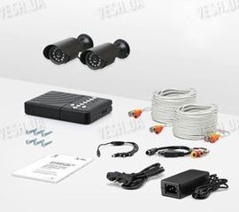 2-х камерный комплект уличного охранного видеонаблюдения CCTV CAM DVR CR-1, фото 1