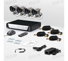 4-х камерный комплект проводного охранного видеонаблюдения CCTV CAM DCK-1002 PRO, фото 1