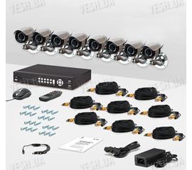 8-ми камерный комплект видеонаблюдения CnM Secure DCK-1003H KIT PRO, фото 1