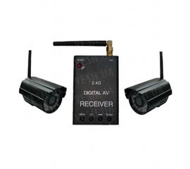 Новый 2-х камерный цифровой комплект беспроводного видеонаблюдения 540 TVL с дальностью до 500 метров с детектором движения и одновременной записью в REALTIME всех камер на SD карту памяти (модель KENVS B01kit x 2) НЕ ИМЕЕТ АНАЛОГОВ в УКРАИНЕ!!!, фото 1