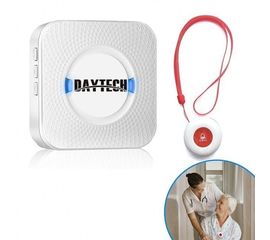 Беспроводная кнопка вызова медсестры для пожилых людей Daytech CC01 до 150 метров, белая, фото 1