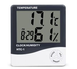 Электронный комнатный термометр гигрометр с часами KETOTEK НТС-1, фото 1