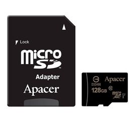 Карта памяти Apacer microSDXC 128GB UHS-I Class 10 + SD-adapter, фото 1