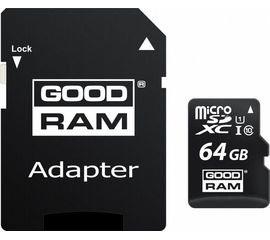 Карта памяти Goodram microSDXC 64GB UHS-I class 10 + adapter, фото 1