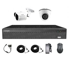 Комплект камер видеонаблюдения на 2 камеры Longse XVRA2004D1M1P200, 2 Мп, FullHD 1080P, фото 1