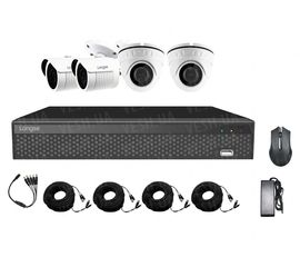 Комплект системы видеонаблюдения на 4 камеры Longse XVRA2004D2M2P200, 2 Мп, Full HD 1080P, фото 1