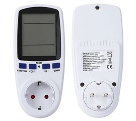 Розетка со счетчиком электроэнергии энергометр ваттметр бытовой Intertek BE009, фото 1