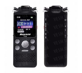 Цифровой диктофон с таймером для записи голоса Noyazu voice recorder V59, стерео, 8 Гб, черный, фото 1