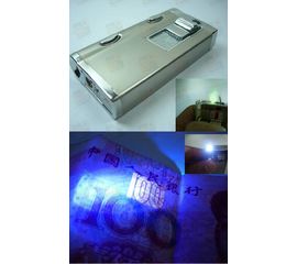 Ультрафиолетовый компактный детектор денег (банкнот) в виде зажигалки с функцией фонарика, фото 1