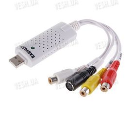 1 канальный видео USB преобразователь с аудио каналом для записи видео на компьютер EasyCAP USB 2.0 с поддержкой Mac OS, фото 1