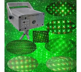 Лазерный проектор &quot;Диско&quot; 100мВт Красный + 50мВт Зеленый лазер с пультом ДУ, фото 1