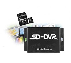 Портативный бюджетный одноканальный мини видеорегистратор DVR с разрешением 640х480 с звуком модель SD DVR и RS485, фото 1