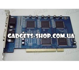 16-ти канальная H.264 компьютерная PCI плата видеозахвата для CCTV камер + 8 звуковых каналов + ТВ выход (400 fps), фото 1