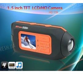 Камера для вело/мото спорта (спортивный видеорегистратор) FULL HD с LCD монитором 1920x1280@30FPS (модель FULL HD 1080 LCD), фото 1